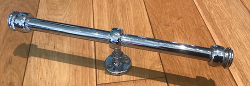 Vintage chrome towel holder - towel,