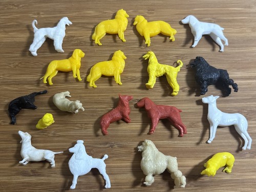 Vintage plastic dog figures - vintage,