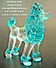 Beautiful GLASS DOG Turquoise