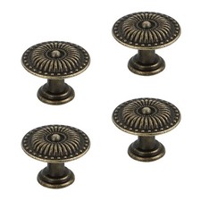Retro Door Knobs Drawer Pulls Dresser Cabinet Hardware Set of 4 Antique Vintage