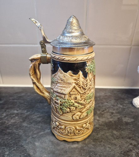 German beer stein with - german,