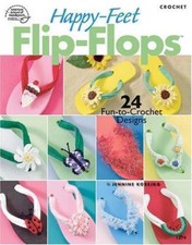 Crochet flowers butterflies animals Happy Feet Flip Flops shoes Crocs Korejko