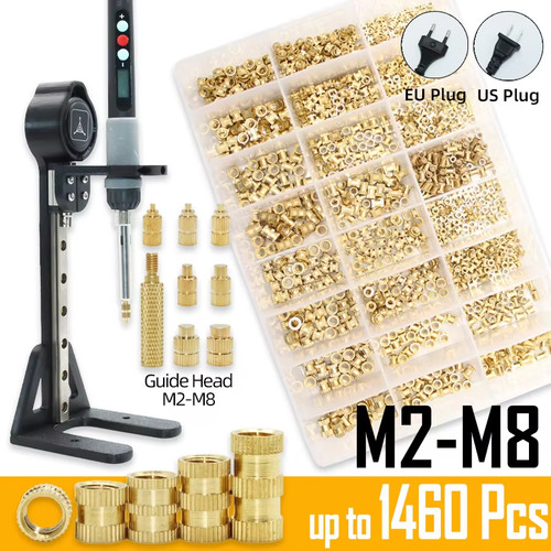 Heat set insert press - tool, for