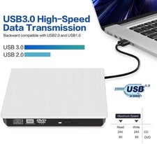 External DVD CD ROM Disc Drive Laptop PC USB Drive Player Slim for PC Laptop New