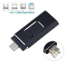 1TB 2TB 512/64GB Flash Drive USB Memory Type-C For iPhone iPad Android PC 4 in 1