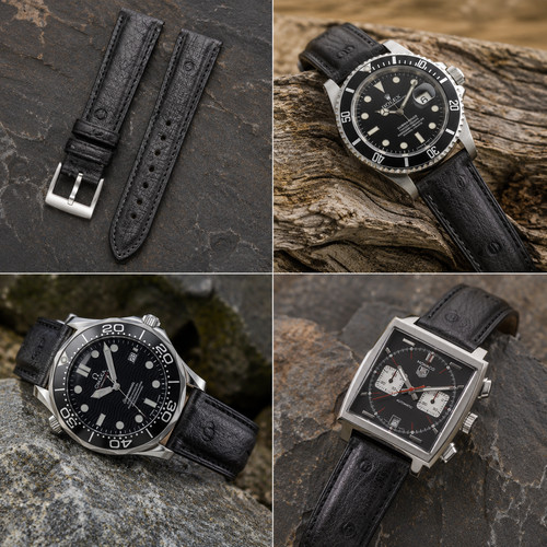 Handmade ostrich leather strap - handmade,