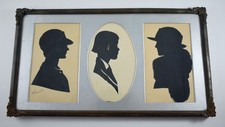 ANTIQUE SILHOUETTE LADY TRIO -