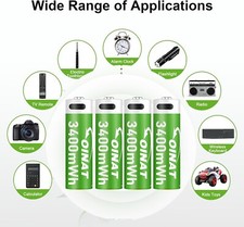 AA & AAA Rechargeable Battery USB Type-C Lithium-Ion Li-Ion 1.6v, Eco-Friendly