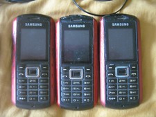 3 x Samsung B2100 Rugged Mobile Phones with chargers