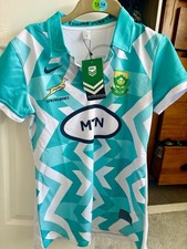 Nike Springboks South Africa Home Match Rugby Jersey 2023 Teal White Size L