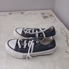 Girls's Converse Black White Trainer Pumps UK Size 12.5
