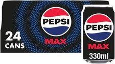 Pepsi Max No Sugar Cola Cans 24 x 330ml UK Fast Delivery