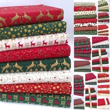 NEW CHRISTMAS 2025 COTTON FABRIC SEWING CRAFT MATERIAL 50 DESIGNS OFF THE ROLL