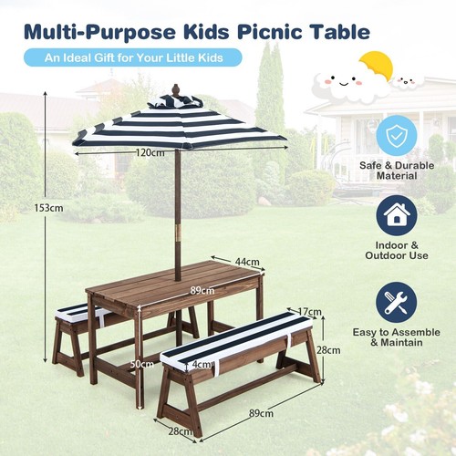 Kids wood table and bench - kids,