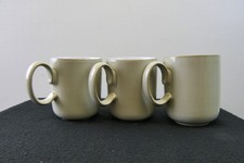 3 Denby Grey Small Coffee Mugs