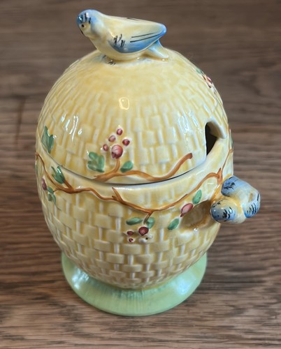 Vintage crown devon honey pot - vintage,