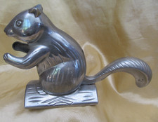Aluminium Metal Squirrel Shaped Novelty Nutcracker Good Condition 15cm x 20cm