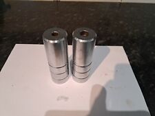 PAIR RETRO OLD MID SCHOOL HARO 1 X 10 mm 1 X 14mm  CHROME STEEL STUNT GRIND PEGS