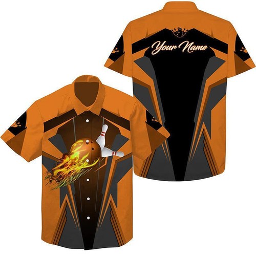 Bowling hawaiian shirt custom - bowling,