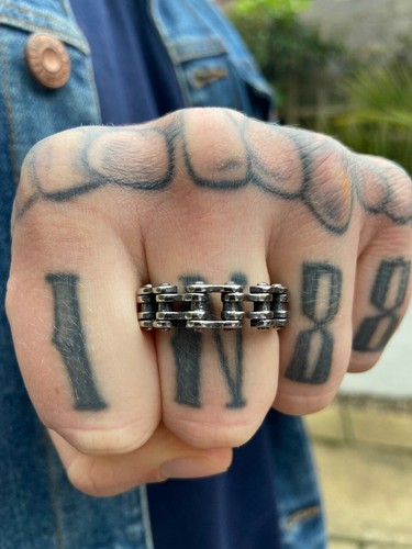 Men biker chain band - chain,