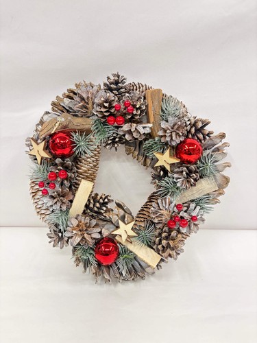 Xmas wreath woodland red - -,