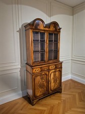 An Antique Queen Ann Style Bookcase Cabinet Cupboard ~Delivery Available~