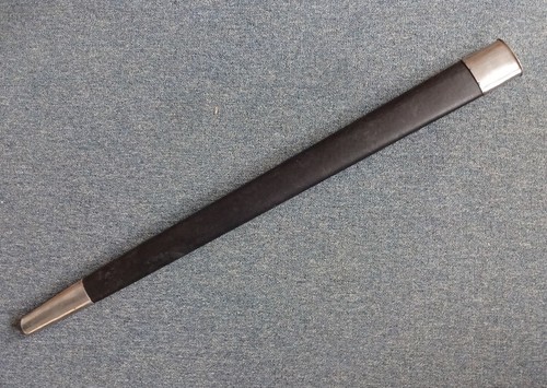 Medieval black leather covered