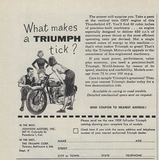 1959 Triumph Motorcycle Ad