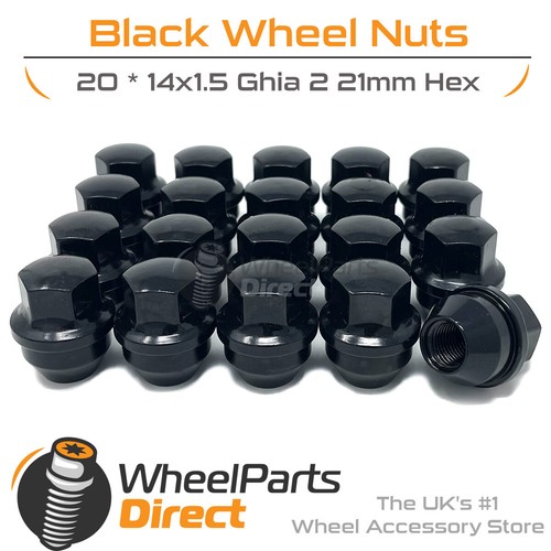 Wheel nuts 14x1 black - nuts, 14x1.5