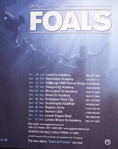 Foals 2010 tour - uk,