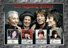 The Rolling Stones - SIGNED ORIGINAL A4 PHOTO PRINT MEMORABILIA