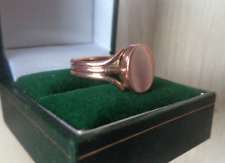 Rose Gold Signet Ring  9ct VICTORIAN ANTIQUE  hallmark  1885 Chester    size V