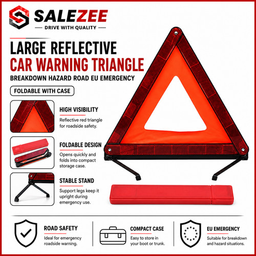 Large reflective car - large, warning