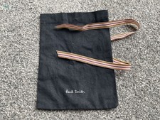 Small cotton?  Genuine Paul Smith bag with signature stripe tie band 12 x 17cm