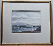 Watercolour Skye – Cuillin Hills from Tokavaig Scottish Coastal Landscape