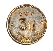 Two Drams 3ij brass Apothecary