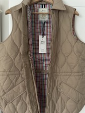 Joules Women’s Quilted Gilet Size 16 Colour Beige  