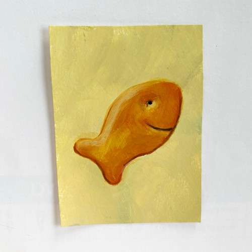 Original goldfish acrylic - original,