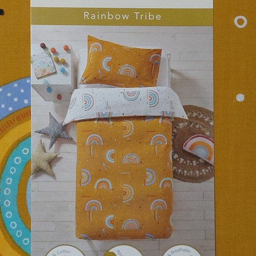 Kids rainbow duvet cover set - duvet,
