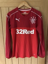Glasgow Rangers Long Sleeved Away Shirt 2017-18 Size Small