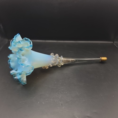 Antique blue and - milk, glass