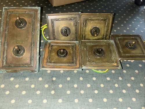 Antique brass light switches - brass,