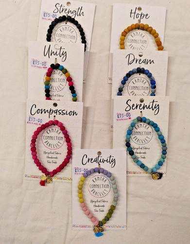Bracelet beaded kantha fair - bracelet,