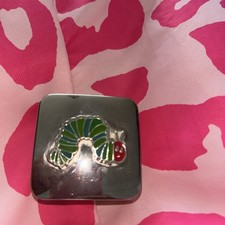 PORTMEIRION THE HUNGRY CATERPILLAR CURL/FIRST TOOTH BOX ERIC CARLE SILVER PLATE 