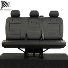 Vw Transporter T5/T5.1 Bench Seat Covers Leatherette (2003-2015) Black 1174