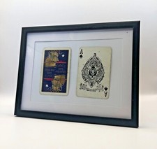 Antique White Star Line Playing Card Framed Display - RMS Olympic Era / Titanic