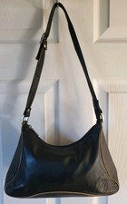 Smith And Canova Vintage Black Soft Genuine Leather  Shoulder Bag Handbag 