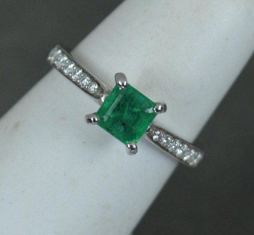 Contemporary platinum emerald - contemporary,