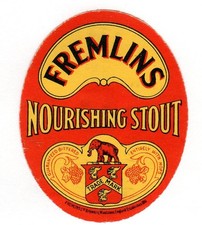 Beer label fremlins brewery - fremlins,