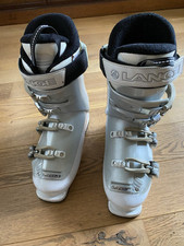 Lange Ladies Ski Boot. Size 25.5 Adjustable Flex. Colour White/Silver grey